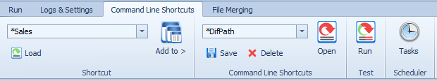 How to make selections on the Logs & Settings tab