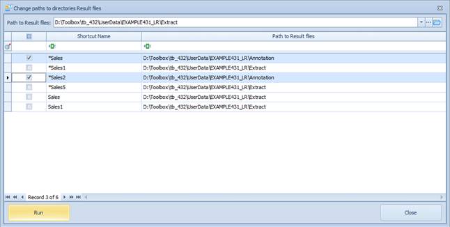 How to make selections on the Logs & Settings tab